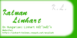 kalman linhart business card